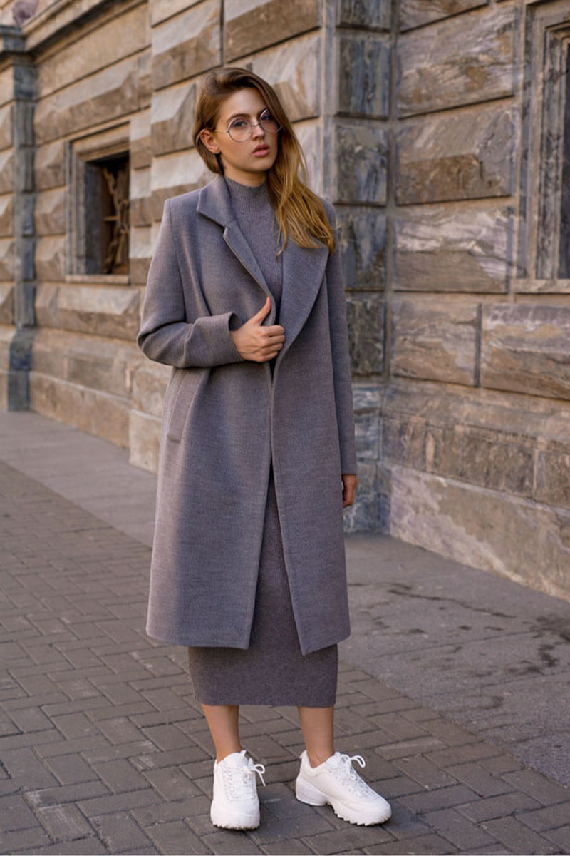 Серое пальто — с чем носить женщине, 30+ стильных образов